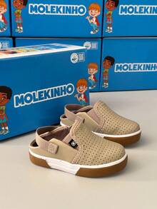 Baby Boy's Shoes, Adjustable Children's Sandals, Easy To Put On, Molekinho - Màu be - Xem 2