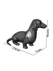 Dachshund - Faceted Dachshund - 黑色 - 查看 2