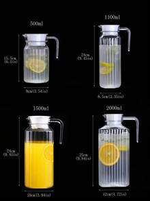 1pc Plastic Acrylic Cold Water Pitcher, Milk/Juice/Beverage Dispenser, 500/1100/1500/2000ml