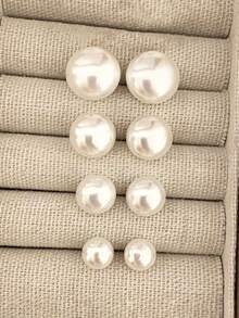 1 Pair Of Exquisite And Luxurious Temperament High Level Sense Small And Versatile Pink Mermaid Pearl Earrings, Suitable For Daily Wear - Pink - View 7