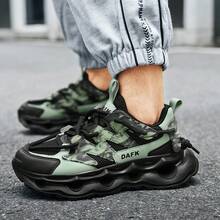 Men's Casual Sneakers, New Fashion Thick Sole Vintage Chunky Sneakers, And Versatile