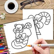 1 pezzo Libro da colorare di Natale di 24 pagine, libro da colorare a tema natalizio adorabile, un modo tranquillo e dettagliato per celebrare il Natale, adatto come decorazione, regalo o souvenir per le vacanze