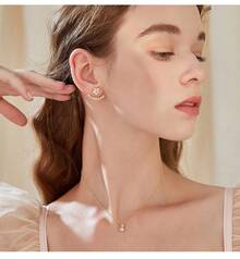 A Pair Hypoallergenic Daisy Rose Gold Studs, Sensitive- Bridesmaid Gift For Spring Weddings, Nickel-Free Design