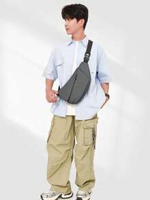 Rucsac multifuncțional, geantă de piept pentru bărbați, geantă casual cu curea de piept, antifurt, geantă crossbody cu un umăr la modă nouă