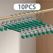 50 pezzi Grucce per pantaloni in acciaio inossidabile con fermagli regolabili, inodore e facili da usare, rastrelliera in metallo per asciugatura, gruccia per pantaloni rivestita in plastica, portapantaloni invisibile per uso domestico con fermaglio per biancheria intima, gruccia per pantaloni, abiti, sciarpe e gancio antiscivolo resistente, adatto per bagno, camera da letto, armadio, dormitorio