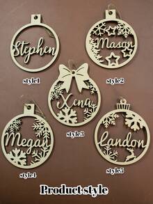 Custom Christmas Decorations With Name, Personalized Christmas Tree Decorations, Customized Christmas Ornaments, Back To School - Style a - View 4