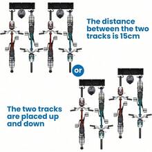 Heavy Duty Storage Rack With Hooks Wall Mounted Rack  Bike Rack For Bicycles Vertical Bike Storage Rack, Space Saving Garage Wall Hanger, Indoor Bicycle Holder For Road & Mountain Bikes - 6 Bikes - View 2