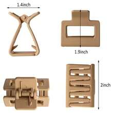 4pcs Matte Dark Color Hair Claw Clips, Suitable For Daily Commute And Holiday Travel Hair 