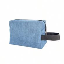 1Pc Travel Canvas Electronic Digital Dust-Proof Cosmetic Bags Wash Handbag Makeup Necessities Case Storage Pouch Travel Essentials For Holiday Vacation Bag For School Makeup Bag Cruise Essentials Toiletry Bag For Women