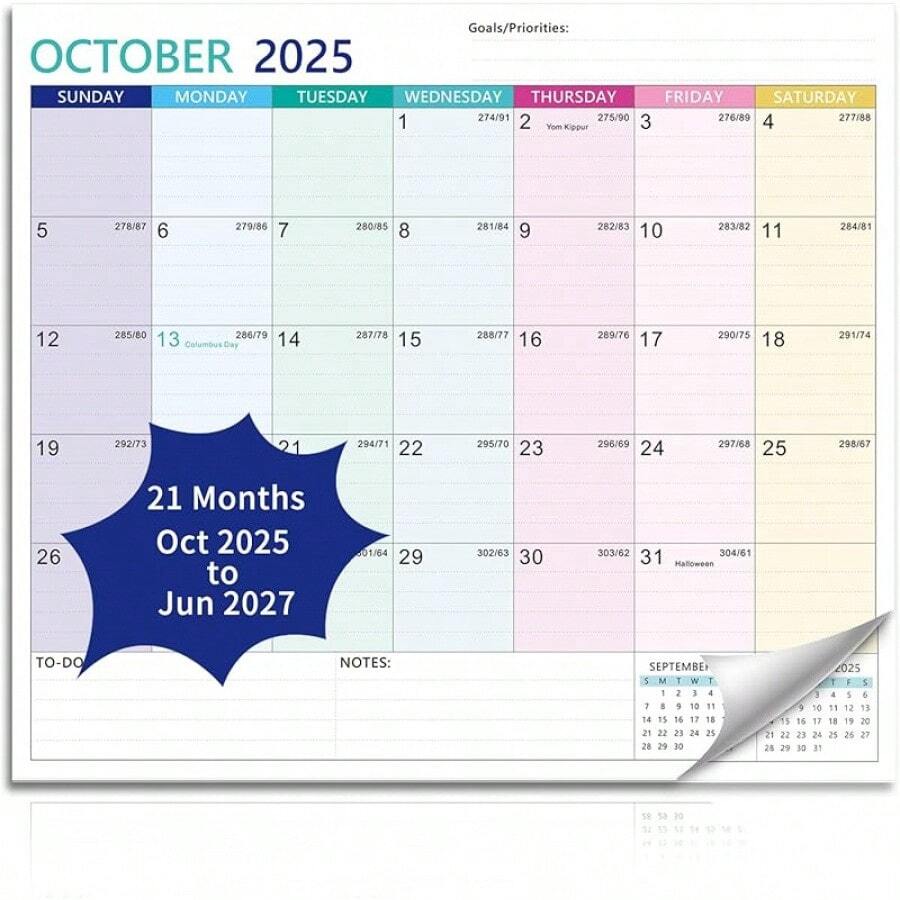Calendar 2025 - Magnetic Calendar For Fridge, Runs From January 2025