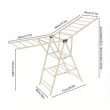 YUNRUX Foldable Clothes Rack Clothes Rack Adjustable Clothes Rack