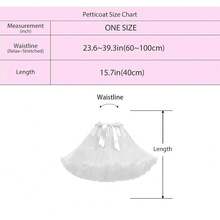 Women's Girls Elastic Waist Multi-Layer Tulle Tutu Short Skirt Petticoat - Brown - 查看 3