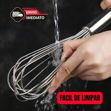 Stainless Steel Whisk - Manual Egg, White And Dough Beater - Kitchen Utensil - Multicolor - View 3