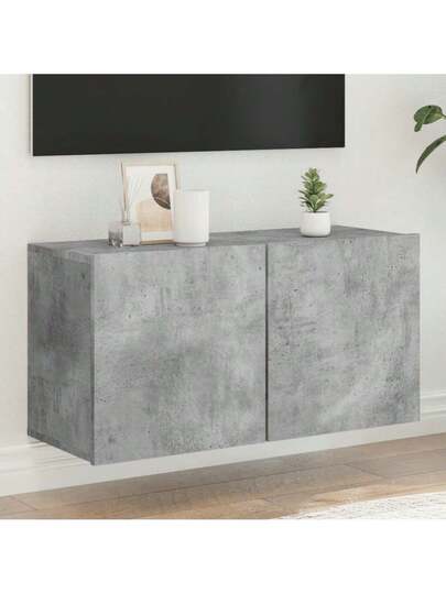 VidaXL Wand Mounted TV Cabinet 80x30x41 Cm Concrete Grijs