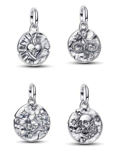 1 pezzo Ciondolo alla moda con perline argentate placcate, versatile per braccialetti fai-da-te, collane, regali