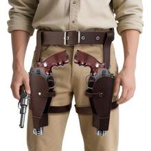 Conjunto de Arma de Cowboy Retrô para Fantasia de Halloween, Decoração de Halloween, Conjunto de Arma Lara, Cinto de Cowboy Ocidental, Acessórios de Figurino - Multicolorido - Visão 10