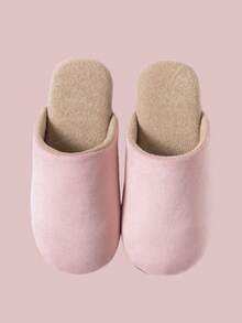 女士简约室内拖鞋，柔软防滑鞋底，轻便舒适的卧室拖鞋，春秋季 - 粉色 - 查看 2