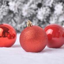 36pcs 3cm-4cm Christmas Ornament Balls - Assorted Shapes, Christmas Tree Decorations Set; Note: This Is A Handicraft Product, There May Be Minor Stains, Dust, Printing Marks And Glue Overflow. Small Scratches Are Normal And Do Not Affect The Appearance And Usability. - Multicolor - View 5