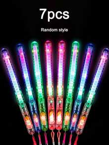 1 包 LED 闪光棒，带有 RGB 灯和 7 种闪光模式的发光派对用品，非常适合酒吧、婚礼、派对、音乐会、圣诞节、生日礼物、玩具和装饰、夜间活动警示灯 - 节日配饰、生日派对用品、婚礼用品、夜光派对用品、LED 发光玩具、霓虹灯派对礼品、狂欢节生日婚礼派对游戏礼物派对。 - 彩色 - 查看 6