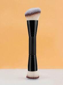 1/2/3件套化妆刷 NEW YORK 可伸缩黑色歌舞伎刷，适用于液体、膏状和粉状面部彩妆，铝制手柄，包含粉底粉底刷套装、腮红高光刷以及圆形和扁平粉底刷。 - 黑色 - 查看 3