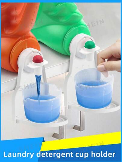 2pcs New Laundry Detergent Holder Rack To Prevent Spilling And Dripping, Foldable Cup Holder For Bathroom And Kitchen, Summer Sturdy Cup Rack