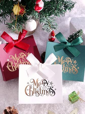 5pcs Elegant Merry Christmas Mini Gift Boxes Festive Favor Bags In Green And Red With Satin Ribbons, Perfect For Treats, Chocolates, And Small Gifts! Ideal For Holiday Parties, Christmas Celebrations, And Gift Exchanges.,Paper Box,Black Wrapping Paper,Gift Baskets;Christmas Candy Box,Gift Packaging,Gifts For Christmas;Valentines Gifts,Xmas Eve Box Gifts,Gift Christmas,Birthday,Bride,Wedding Christmas Christmas Decorations Christmas Pajamas Christmas Gifts Christmas Decor