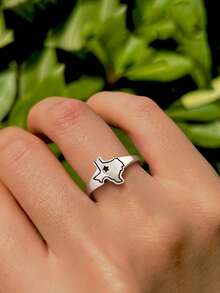 1枚简约独特925纯银德州戒指，优雅珠宝礼品，女士之选 - 德克斯州戒指 - 查看 6