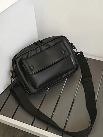 Men's Pu Shoulder Bag, Chest Bag, Coin Purse,Messenger Bag Winter Hoiday Tote Bag Fany Pack Beach Bag Gym Bag Black Bag Hiking Large Capacity Multi-Functional Portable Vacation Hip Bag Christmas Gifts Valentine Day Vintage Valentmnes Holiday Essentials Sling Bag Stickers Bags Back To School Valentines Gifts Vintage Men Gift Bag Pack Cross Body Bag Spring Vintage Bags School Supplies