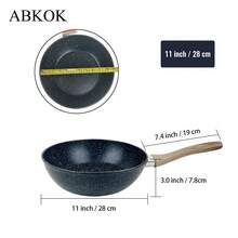 ABKOK ABKOK 1pc/3pcs Aluminum Frying Pan Set (18cm/24cm/28cm Shallow Frypan) (20cm/24cm/28cm Deep Skillet) - Lightweight & Fast Heating, Choose Single Or Trio Pack, Single Pans And Cookware Sets Are Sold Individually, Family Dinner Supplies, Party Supplies