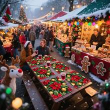 1 set/1 pieza/4 piezas/6 piezas Manteles individuales con estampado de flores de acebo navideñas, lavables a máquina, de poliéster rectangular, protectores de mesa, manteles individuales termoaislantes, decoraciones de mesa de restaurante, suministros para fiestas, decoraciones navideñas que pueden regalarse