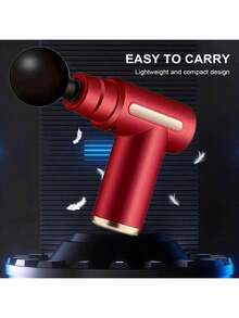 HYUNDAI Face Massage Gun, Deep Tissue Muscle Handheld Percussion Massager, Suitable For Body, Back And Neck Pain, Ultra-Compact Elegant Design, High Torque Power, Mother's Day Gift - Red - View 11
