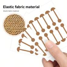 Adesivo de nariz com haltere pequeno 100, 20 e tira autoadesiva elástica macia para modificação do nariz, reduz o tamanho da narina, estreita a aba do nariz e a ponte nasal fina, uso diário, aplicação que não deixa marcas, cola respirável