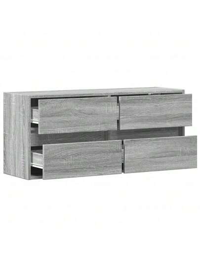 VidaXL TV Wand Unit LED Lighting 100x31x45 Cm Grijs Sonoma view 9