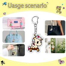 Tokidoki Keychain 12PCS Unicorno Keychain Tokidoki Pendant Keychain Cute Acrylic Pendant Fashion Accessory Bag For Women - màu đen - Xem 5