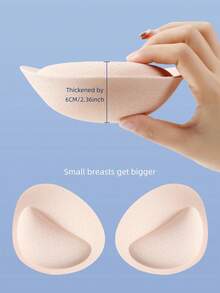 6cm Thick Removable & Washable Padded Bra Inserts, Cleavage Enhancing Bra Cups For Small Bust