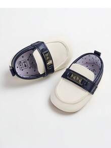 婴幼儿男孩女孩PU皮革硬底学步鞋幼儿橡胶底学步鞋婴儿卡通拖鞋婴儿床便帽鞋 - 藍色 - 查看 9