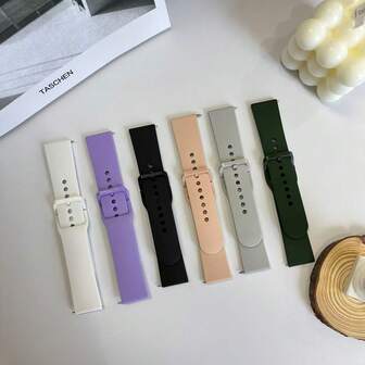 适用于 Redmi Watch 5 Lite/5 Active 智能手表的替换硅胶表带配件，彩色腕带可调节表带，时尚、简约、纯色、多功能表带