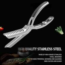 Rib Membrane Remover Tool Guide Trimming Peeling Ribs Rib Membrane Remover Grilling Tools BBQ Rib Preparation Tool Rib Prep Pro - Silver - View 8