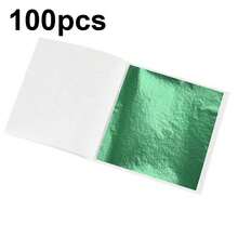 100/200/500pcs Imitation Gold Silver Foil Paper Leaf Gilding DIY Art Craft Paper Birthday Party Wedding Cake Decorations Resin Candle Plaster Craft Art Nail Decoration - Multicolor - View 28