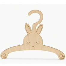5 Stücke Cartoon Tier-förmige Holz Kinderbügel, kreative Holz Baby Bügel, süße Baby Zimmer DIY Dekor Accessoires, Kinderschrank Aufbewahrungsbügel, geeignet für Baby- und Kleinkindkleidung - Verschiedenfarbig - Übersicht 8