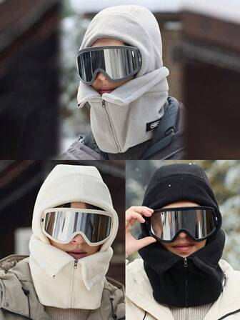 1pc Men's New Korean Style Multi-Functional Winter Ear Flap Hat, Outdoor Cycling Windproof Warm Face Mask Scarf, Autumn/Winter