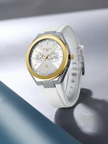 Reloj de cuarzo para hombre REWARD, estilo de moda empresarial, calendario, agujas luminosas, multifuncional, reloj de pulsera para hombre de alta calidad, regalo clásico, correa de silicona - Verde militar - Ver 6
