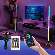 1pack/2pack RGBCW LED Corner Floor Lamp - Minimalist Style, APP&Remote Control, Dimmable& Timing, Music Sync, Great For Living Rooms, Bedrooms, Game Rooms, Home Offices, Parties And Decorations
