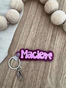 1pc Personalized Name Acrylic Keychain, Cute Accessory, Multi-Color, Gift For Friends,Christmas Gift Supplies