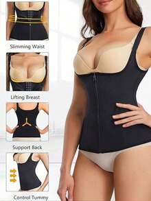 Multifunctional Waist Trainer - Postpartum Support, Sweet Sweat Trimmer, And Shaper - Ideal For Weight Loss And Abdominal Control Exercise Waist Belt Suitable For Workout Home Sports And Walk - Black - View 3