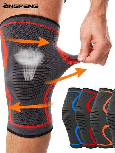 LINGPENG 1pc Nylon Knee Pad, Sports Knee Support For Fitness, Gym, Football, Work