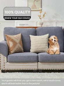 1件装弹力沙发套，提花沙发垫套，现代风格防滑沙发套，弹性防滑，纯色，深灰色，防尘防刮装饰保护套，宠物友好面料，适用于L型、1/2/3/4座沙发，四季皆宜，适用于客厅/卧室/办公室，可机洗，白色、灰色、绿色，秋季装饰，房间装饰，学习用品，情人节礼物 - 深灰色 - 查看 5