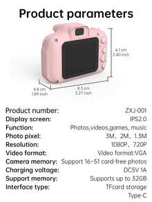 1080P Mini Portable Digital Camera, Rechargeable Camera With 2-Inch Screen And 15MP Resolution, Birthday And Other Gifts, Includes 1 TF Card And Card Reader - Pink - View 11