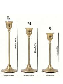 3 Peças Suportes de Vela de Metal Latão na Cor Dourado/Preto, Decorativo Vintage e Moderno, Castiçal Central para Lareira, Casamento, Festa de Natal, Presente de Inauguração, Decorações de Natal, Decoração de Quarto de Inverno