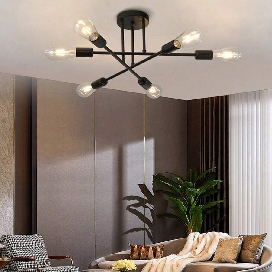 Modern Minimalist American Style Chandelier For Living Room, Bedroom, Dining Room, Nordic Branch Pendant Light, Bulbs Not Included - Multicolor - View 1